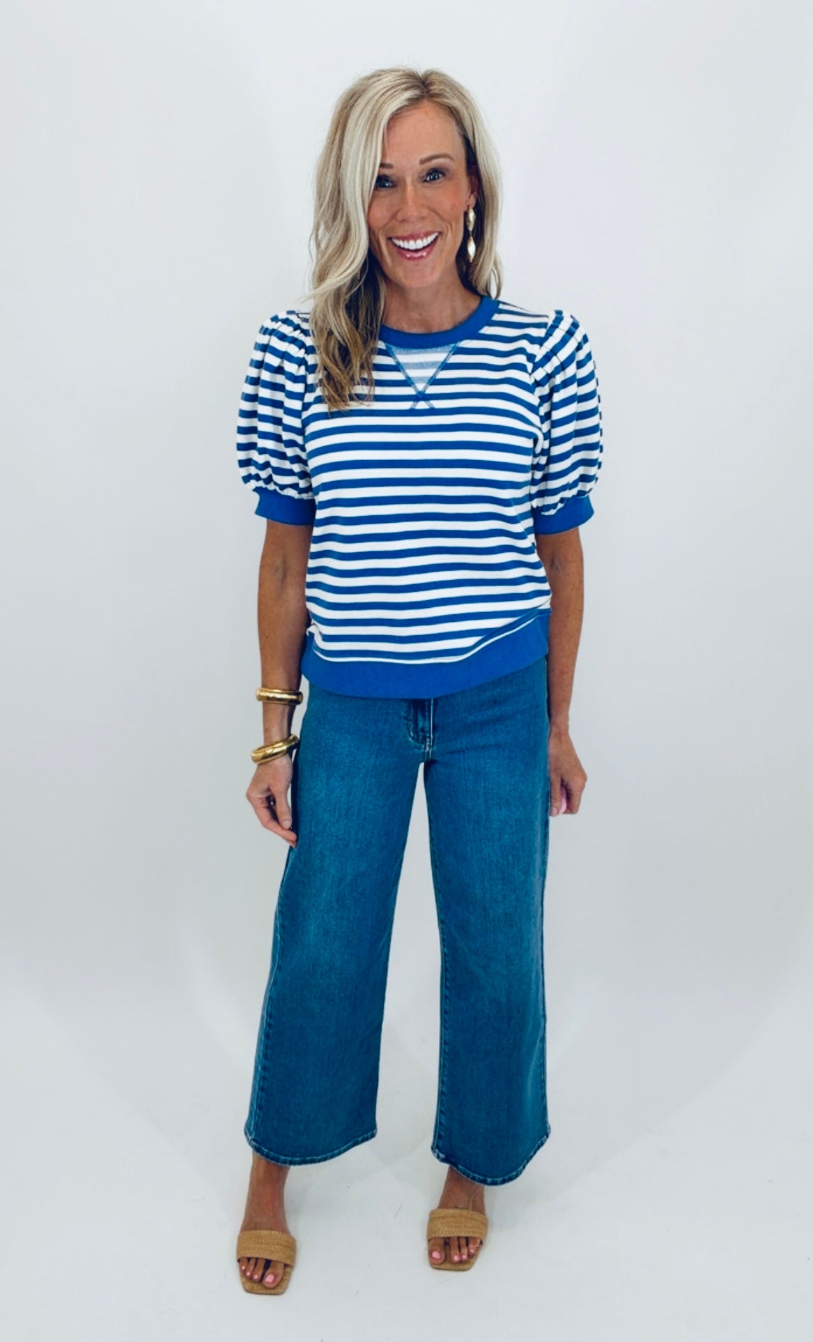 Stripe Society Top (blue)