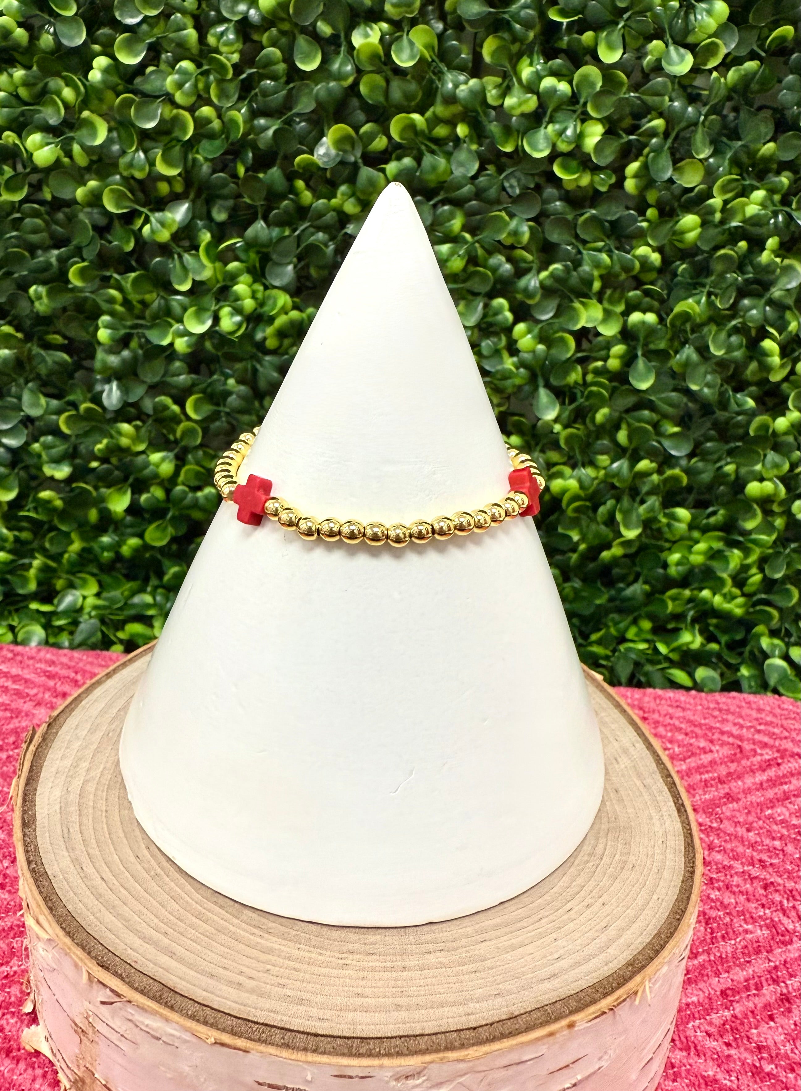 Color Cross Bracelet (Gold Dipped)