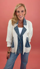 Denim Remix Cardigan