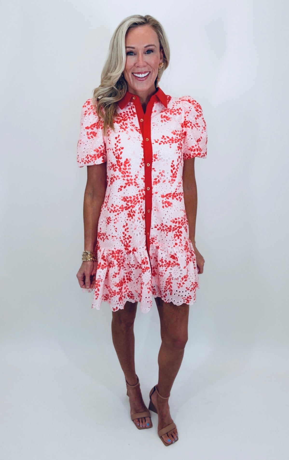Prim & Playful Dress (red)