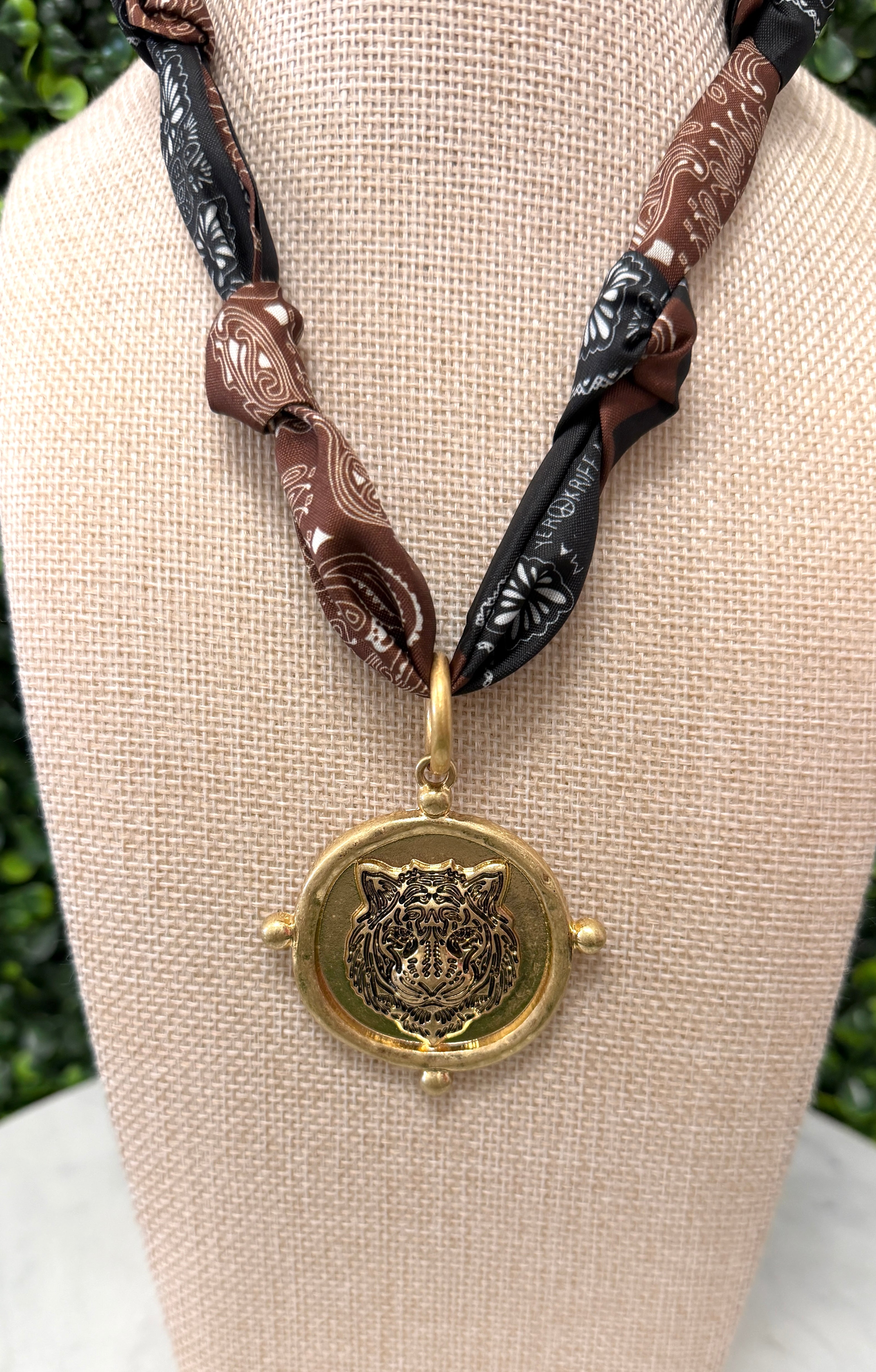 Tiger Time Scarf Necklace