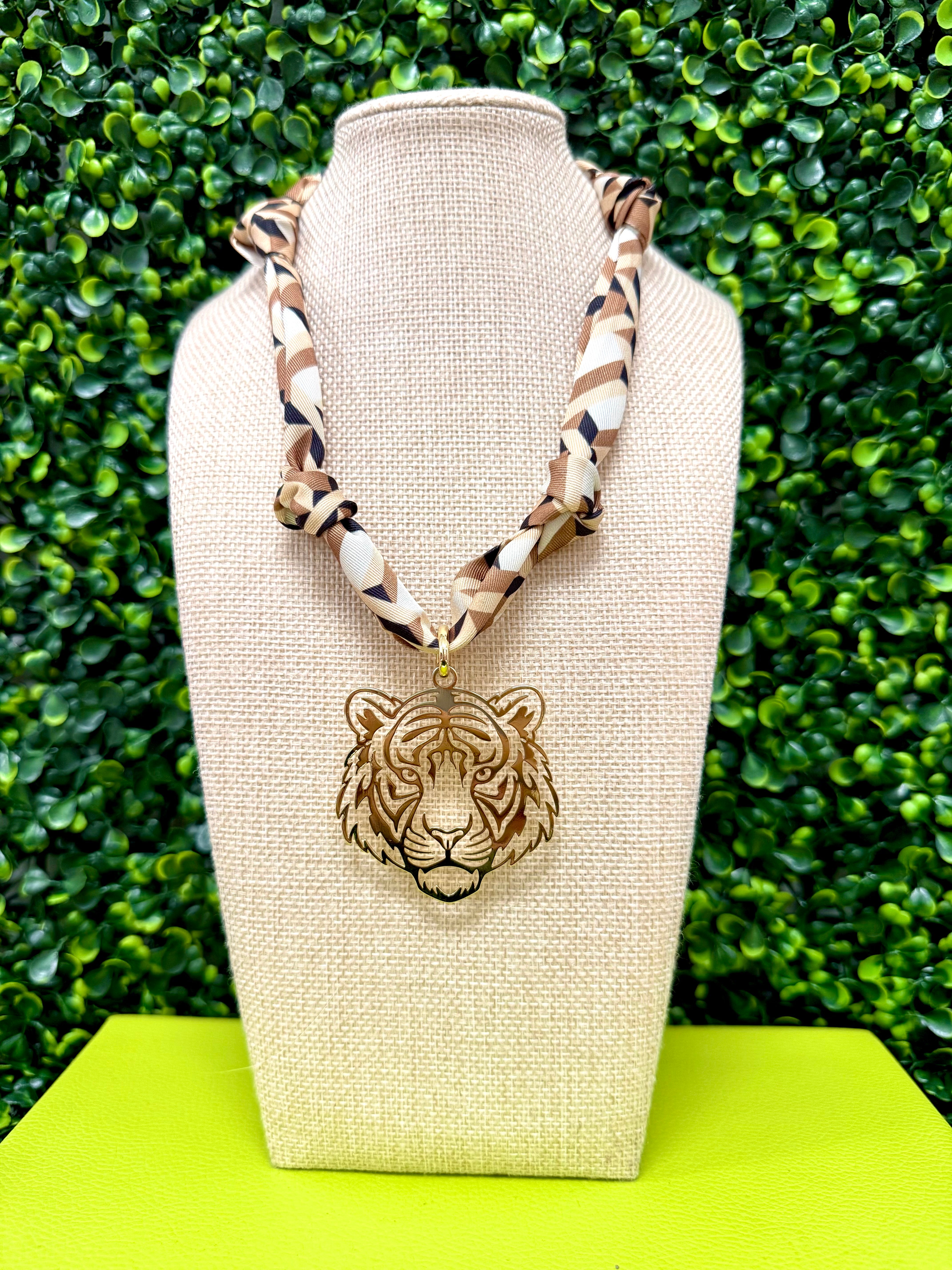 Tiger Time Scarf Necklace