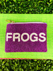 Frogs Beaded Pouch