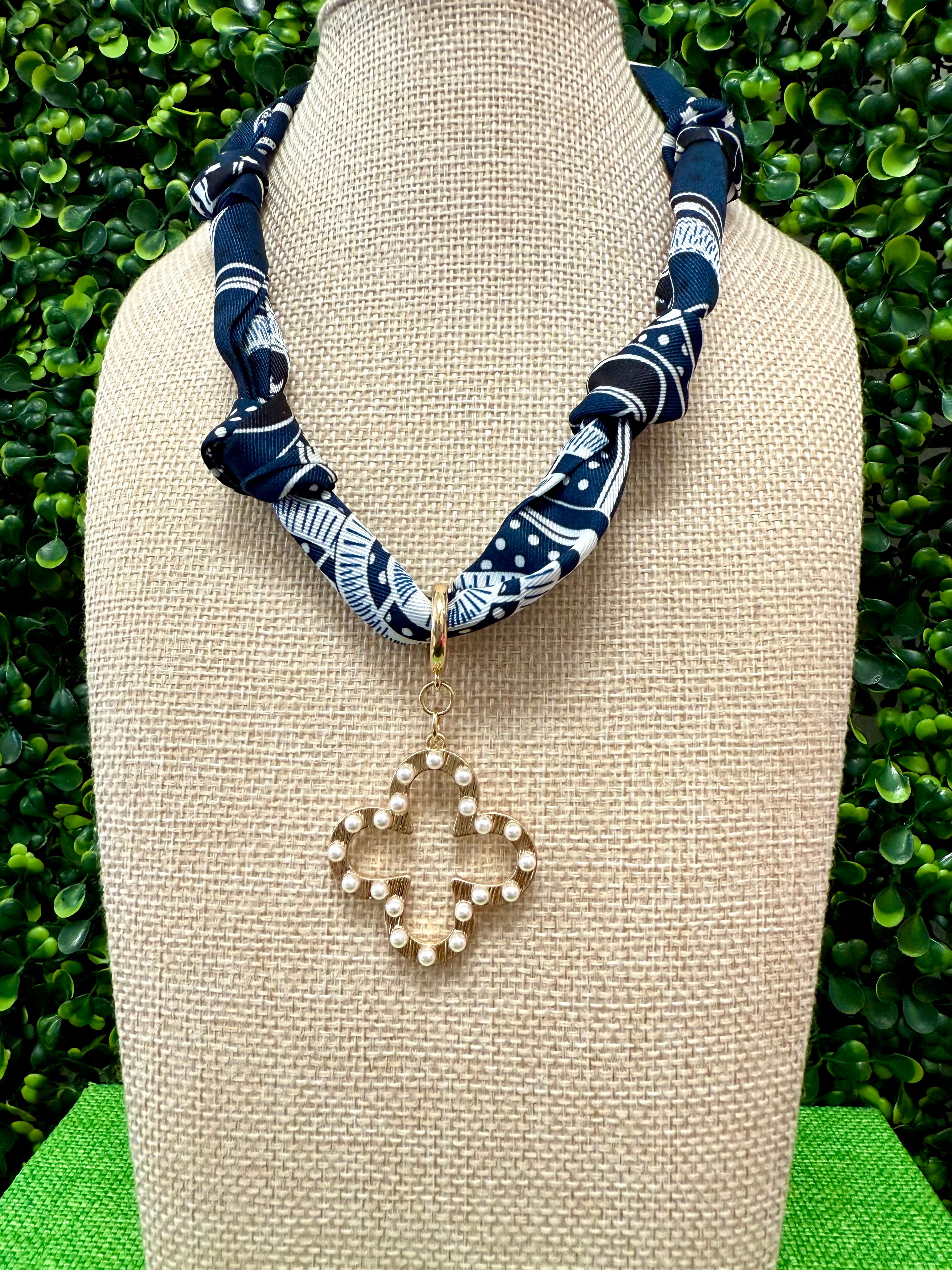 Clover Luxe Scarf Necklace