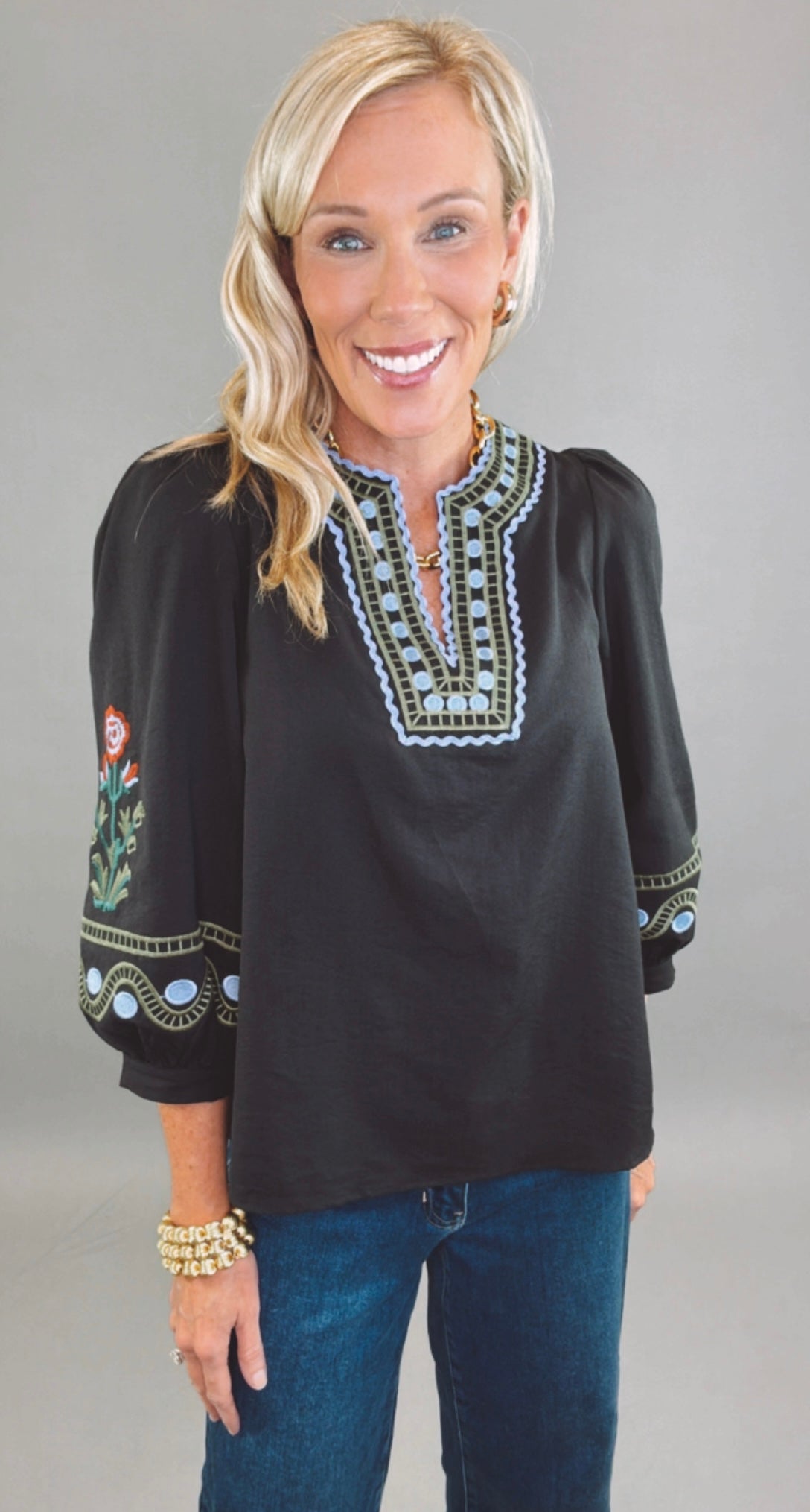 Canyon Bloom Top (black)