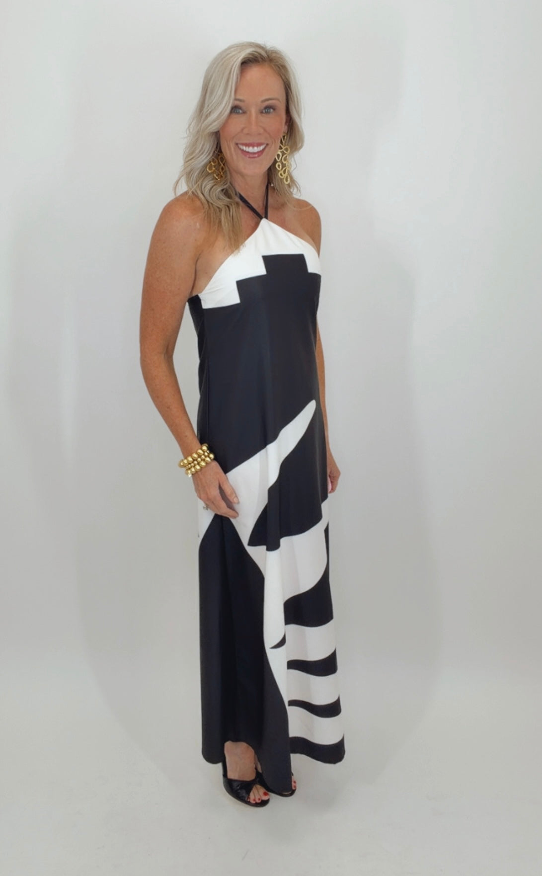 Midnight Palms Maxi Dress