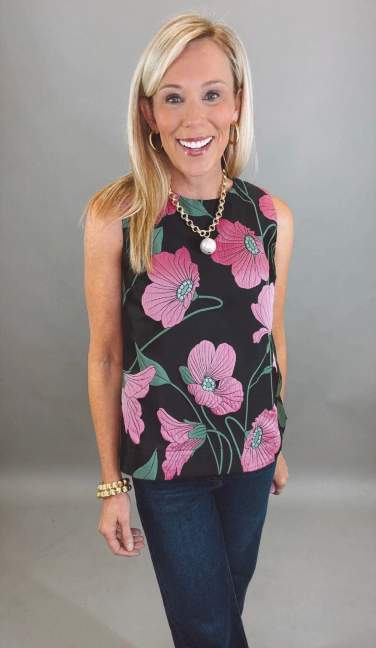 Floral Current Top
