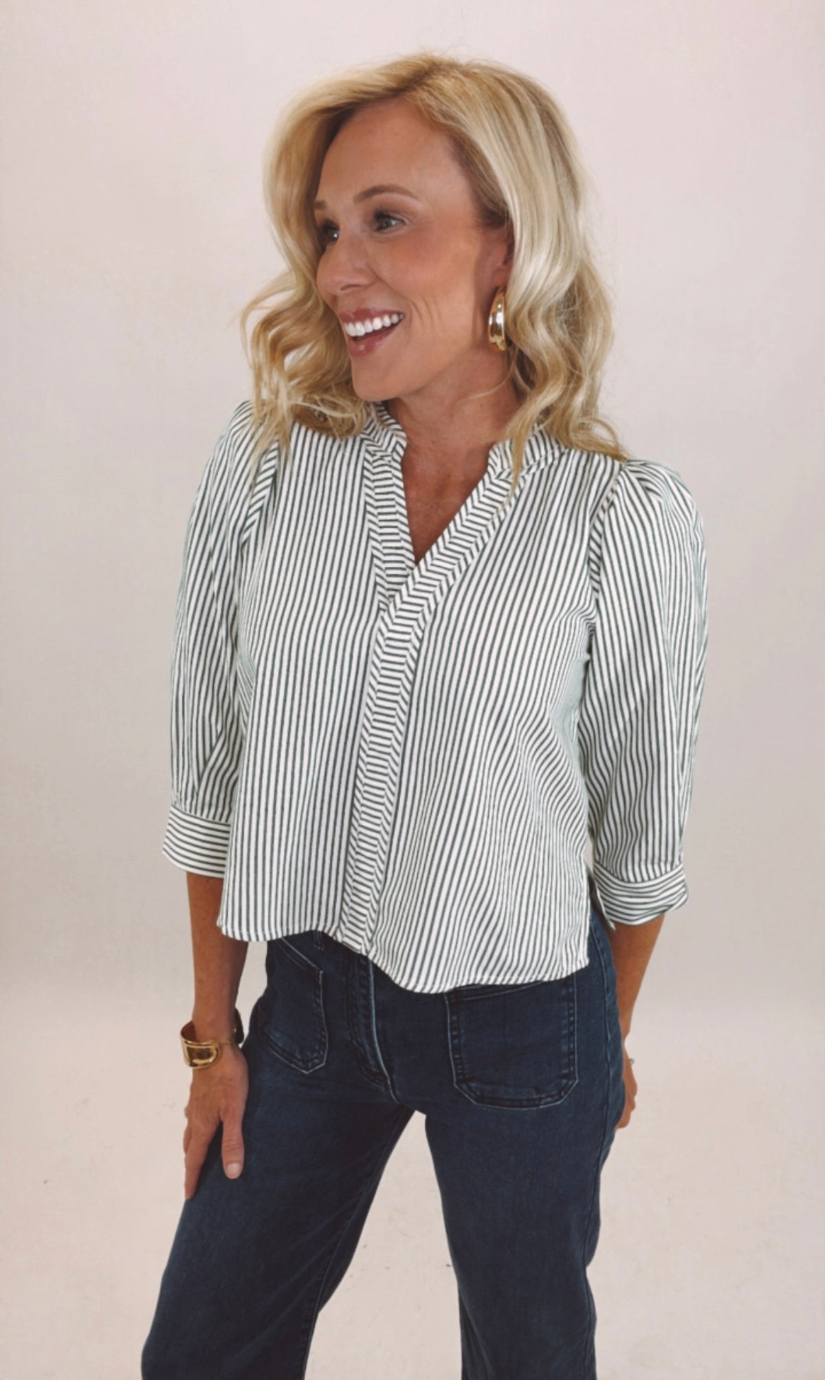Fine Line Top (green)