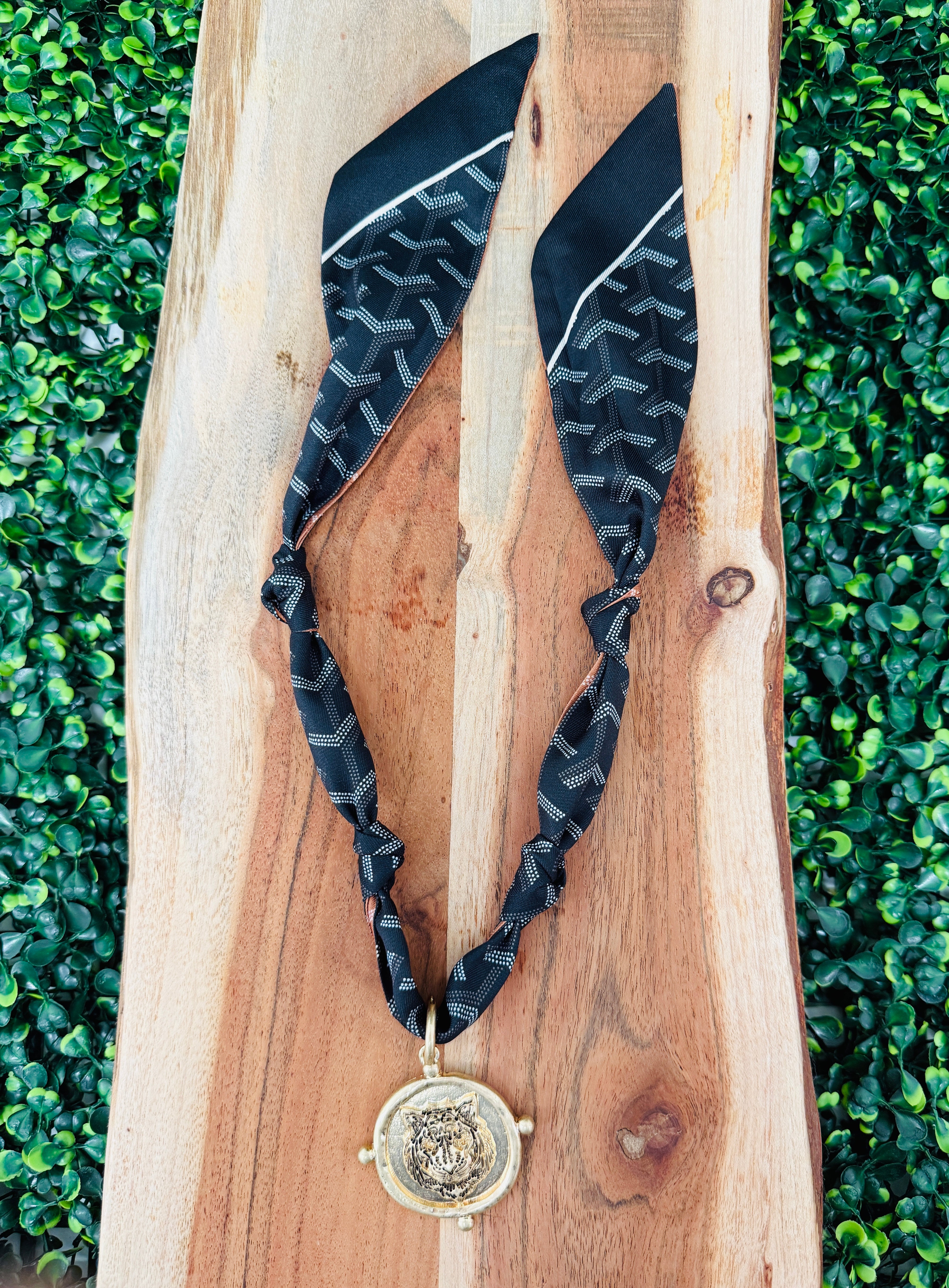 Tiger Time Scarf Necklace