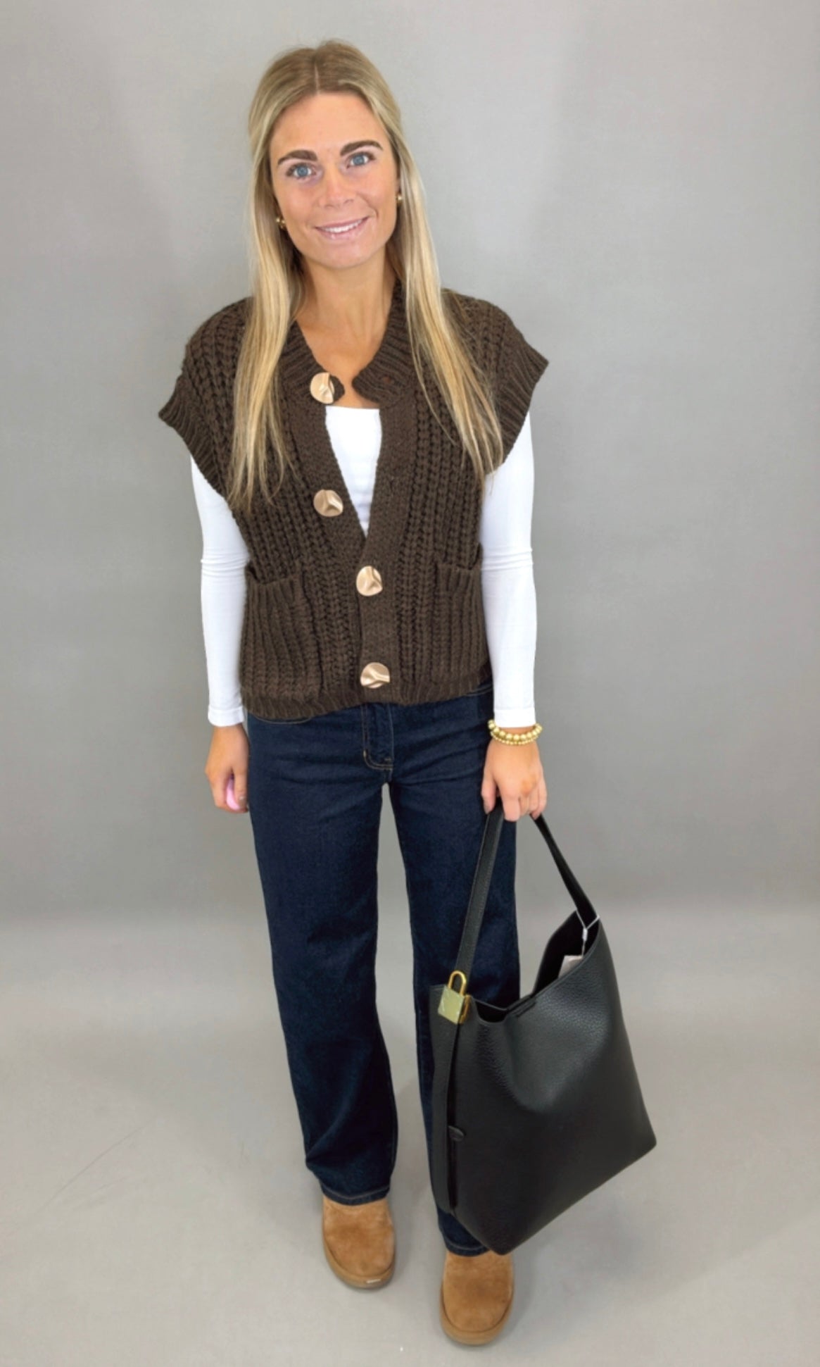 Chalet Charm Vest (brown)