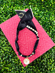 Midnight Medallion Scarf Necklace