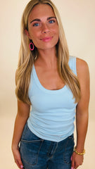 Reversible Ribbed Tank Top (breezy blue)