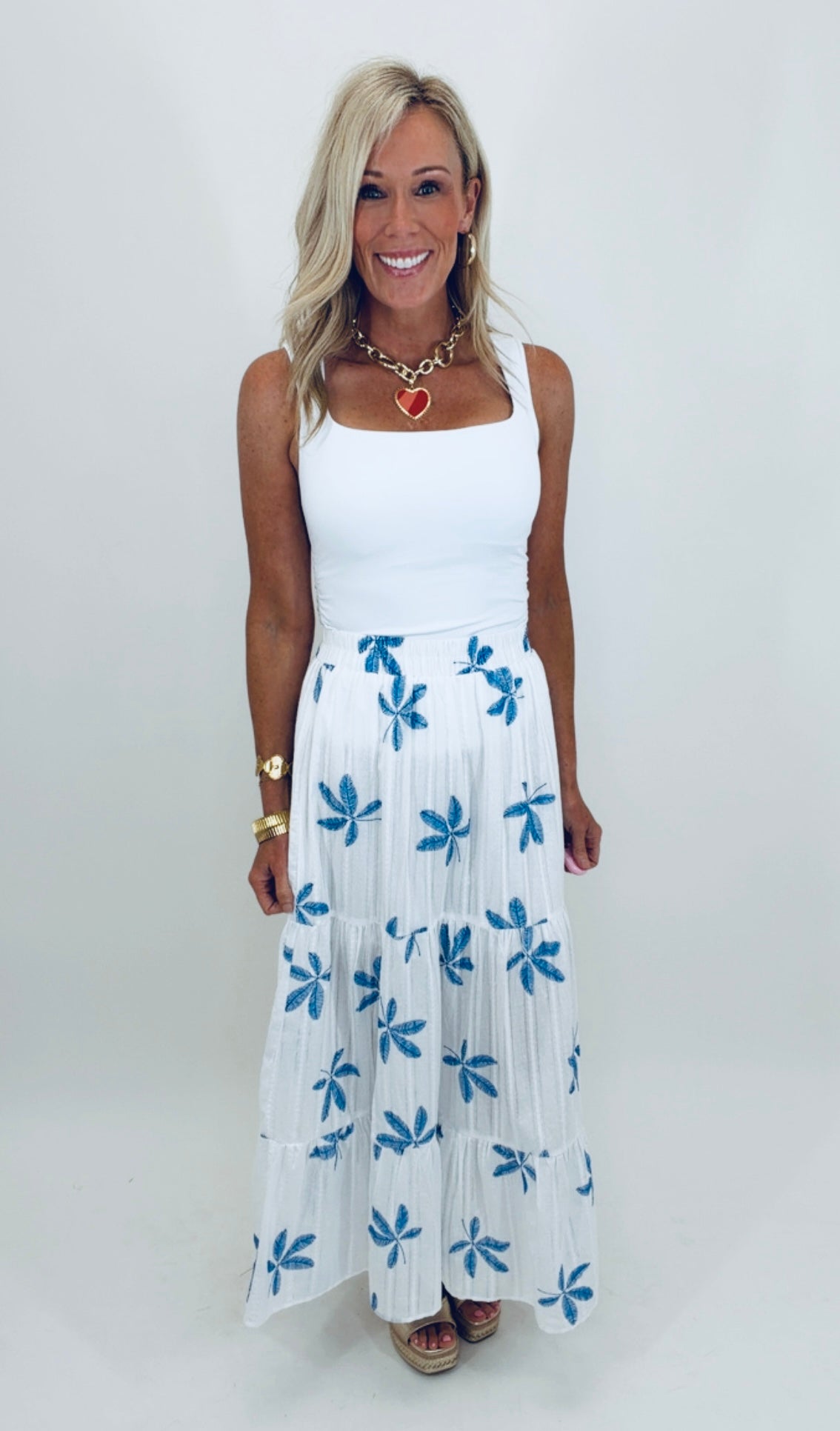 Seabreeze Tiered Maxi Skirt