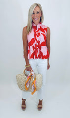 Flounce Factor Top (pink)