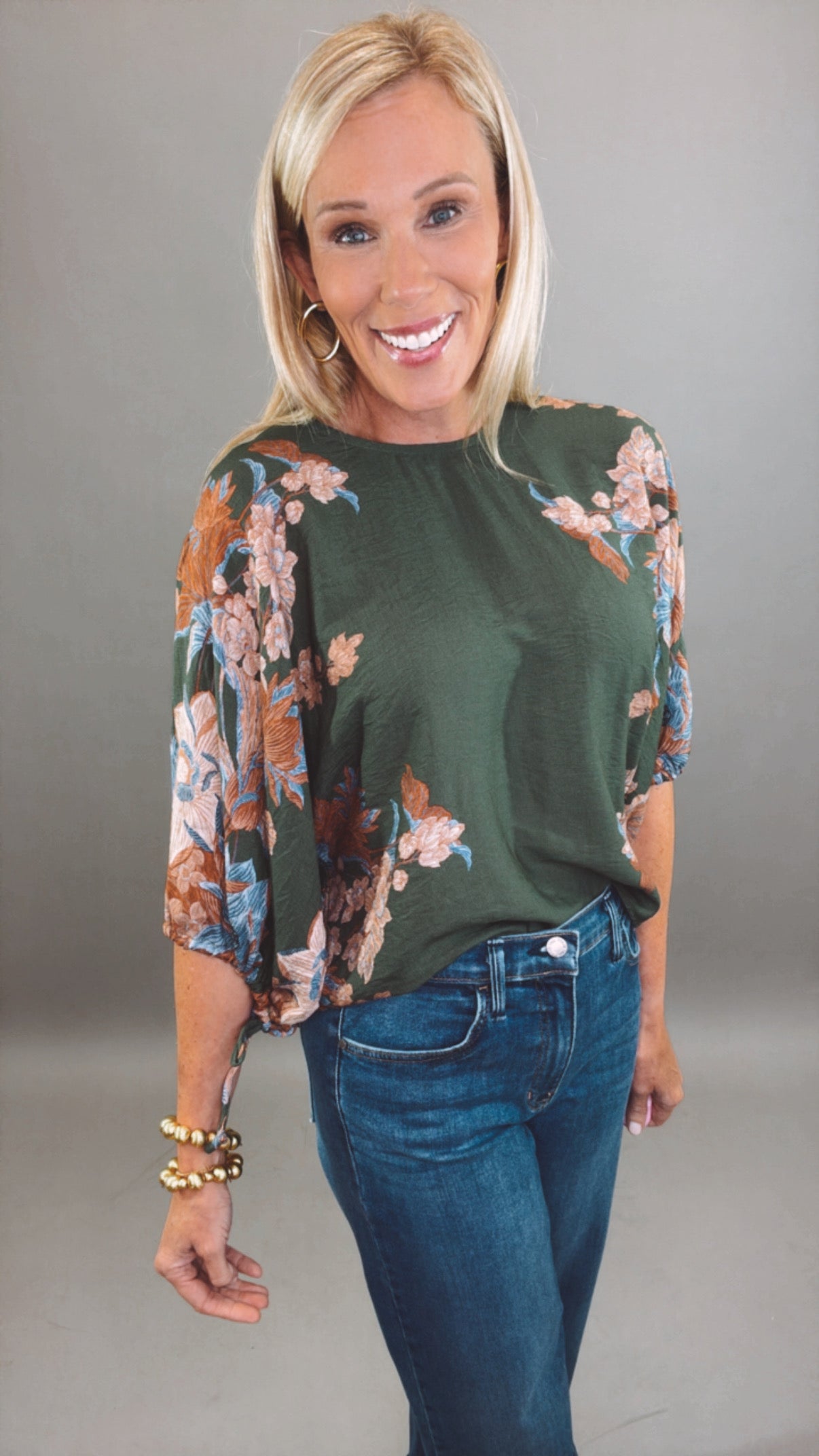 Evening Petal Top (olive)