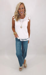 Coastal Confetti Sweater Tank (white)
