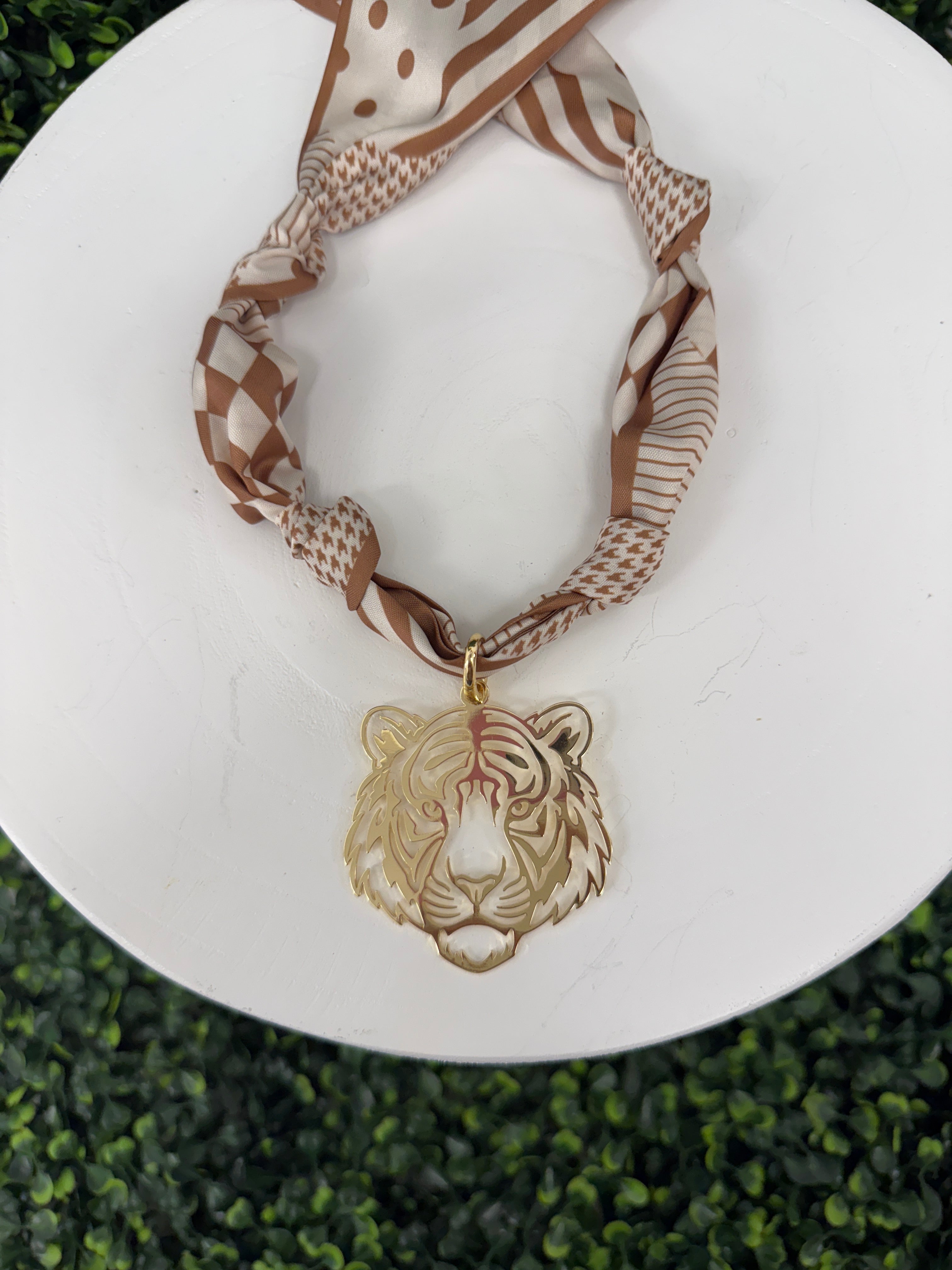 Tiger Time Scarf Necklace