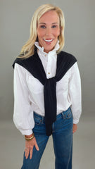 Collar Couture Top (white)