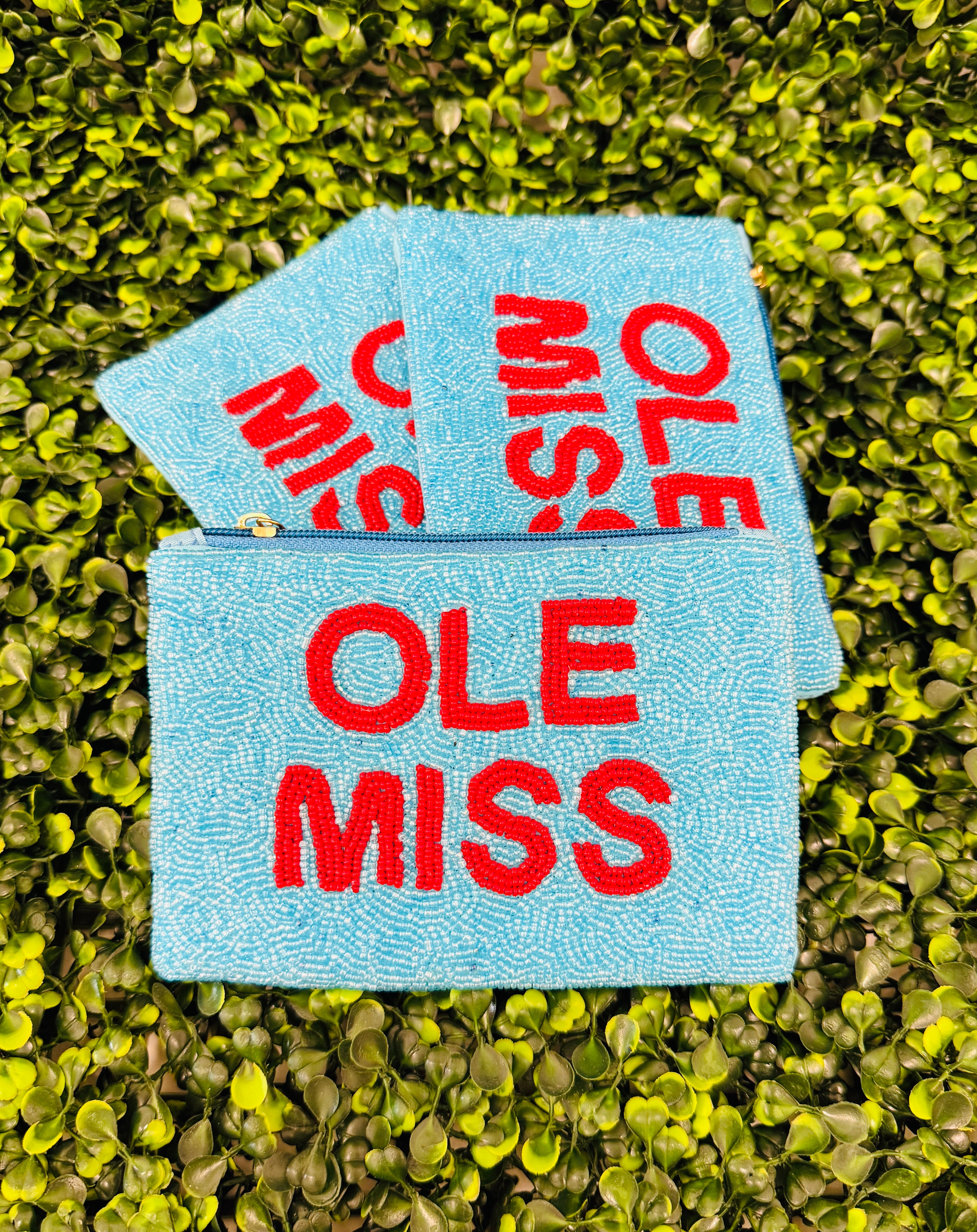 Ole Miss Beaded Pouch