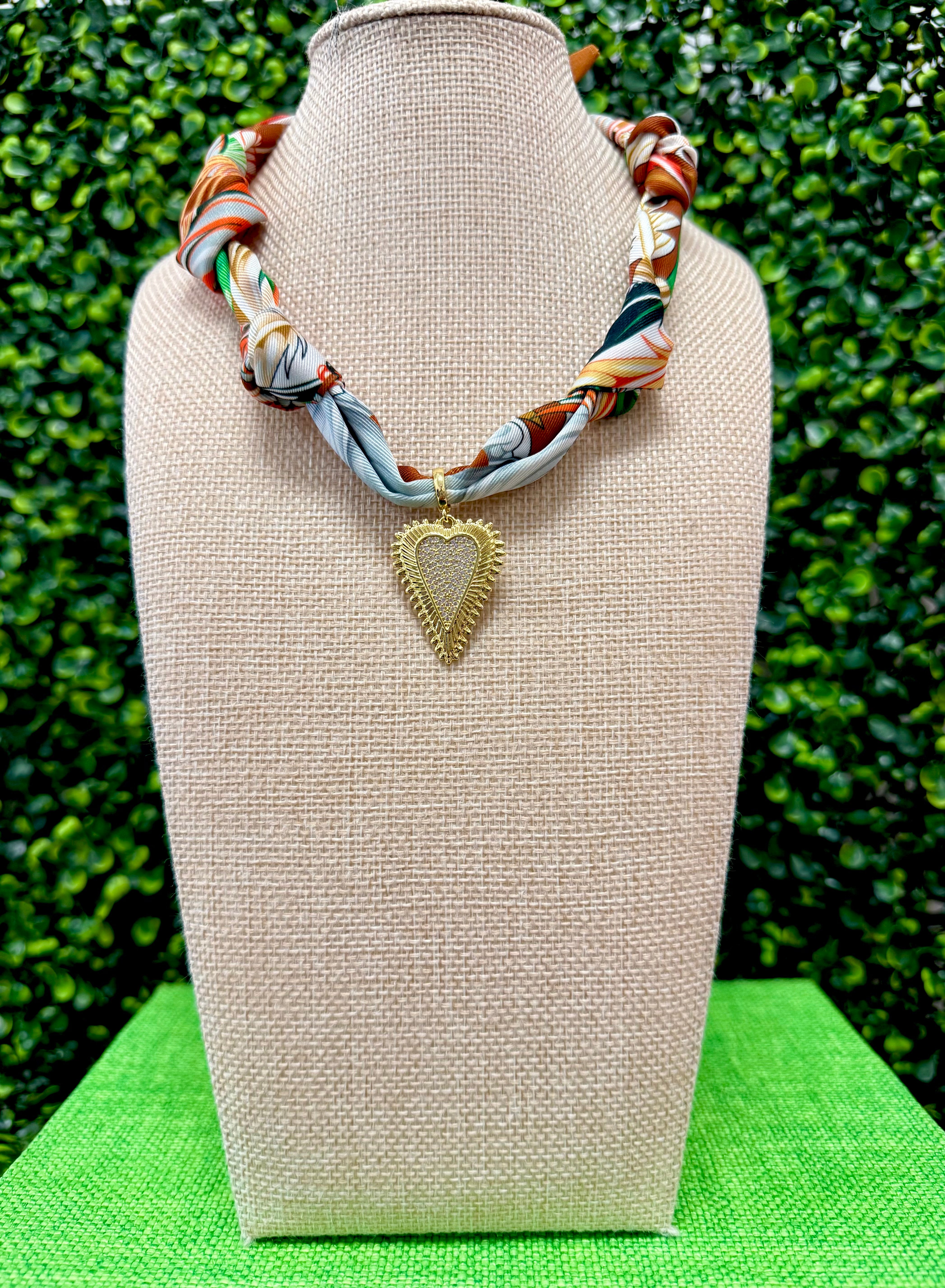 Edge of My Heart Scarf Necklace