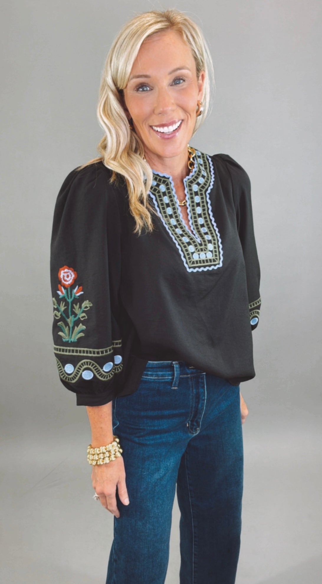 Canyon Bloom Top (black)
