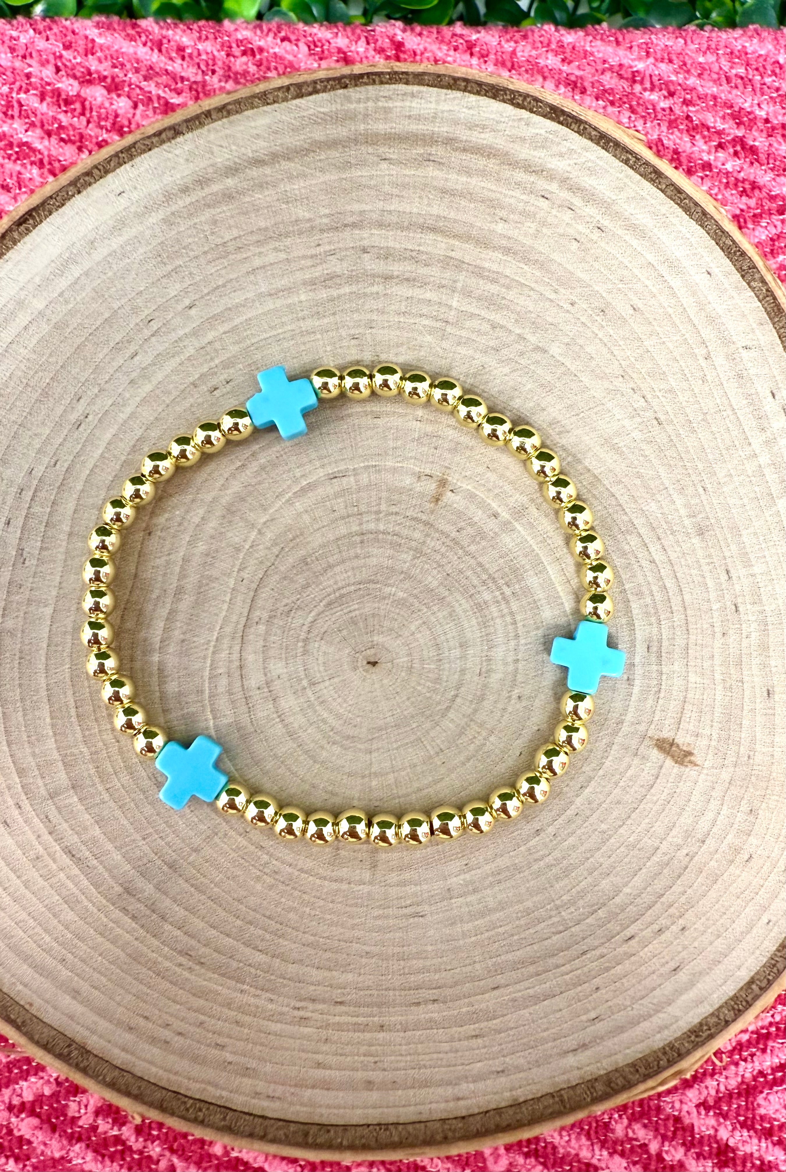Color Cross Bracelet (Gold Dipped)