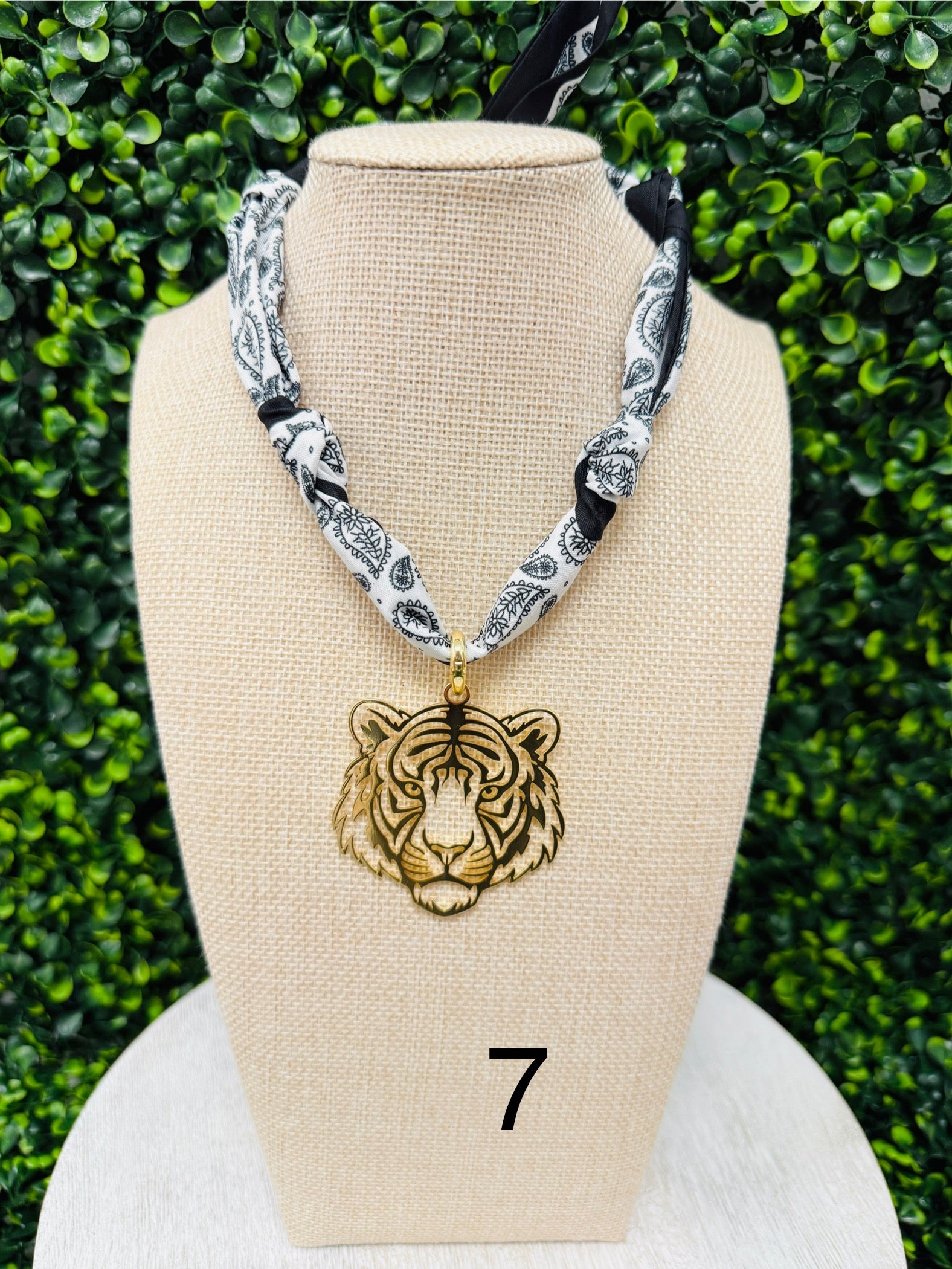 Tiger Time Scarf Necklace
