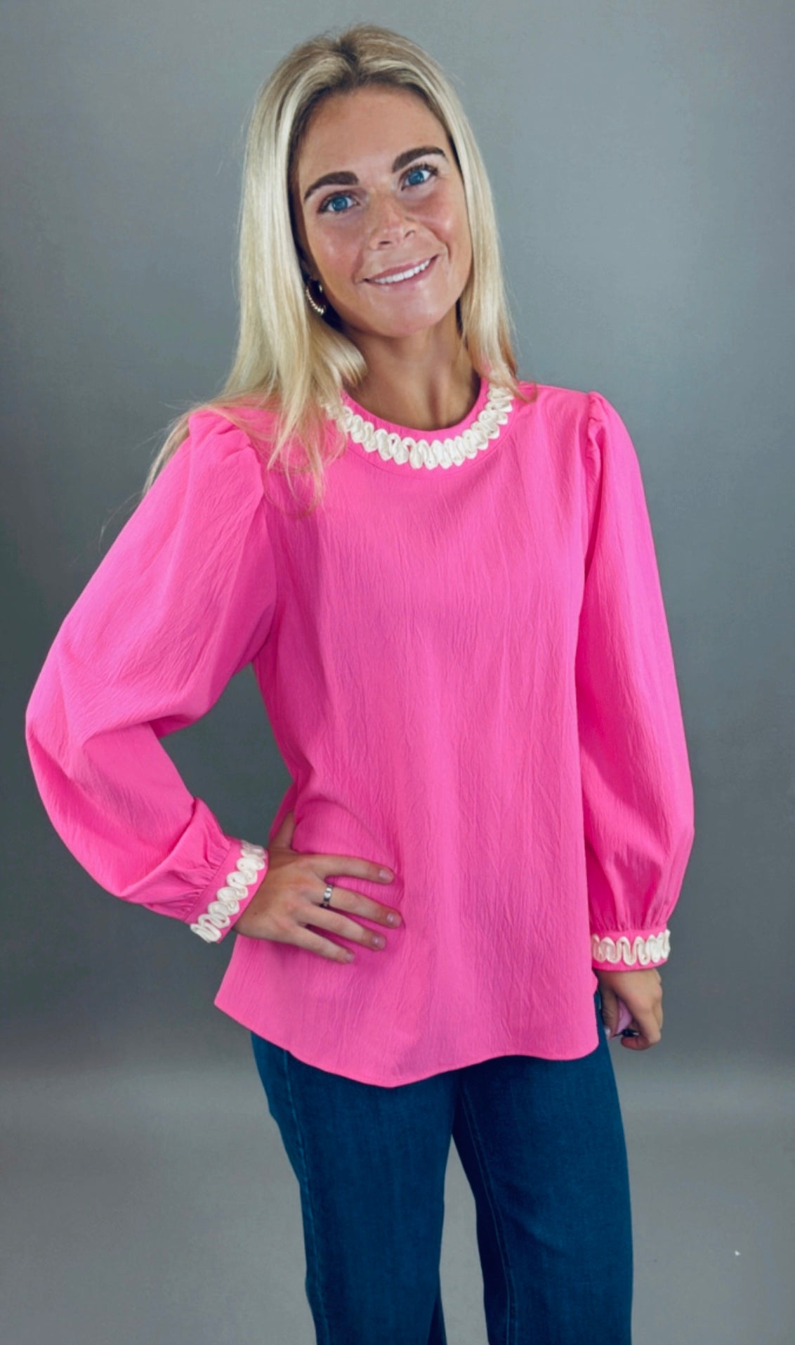 Uptown Charm Top (pink)