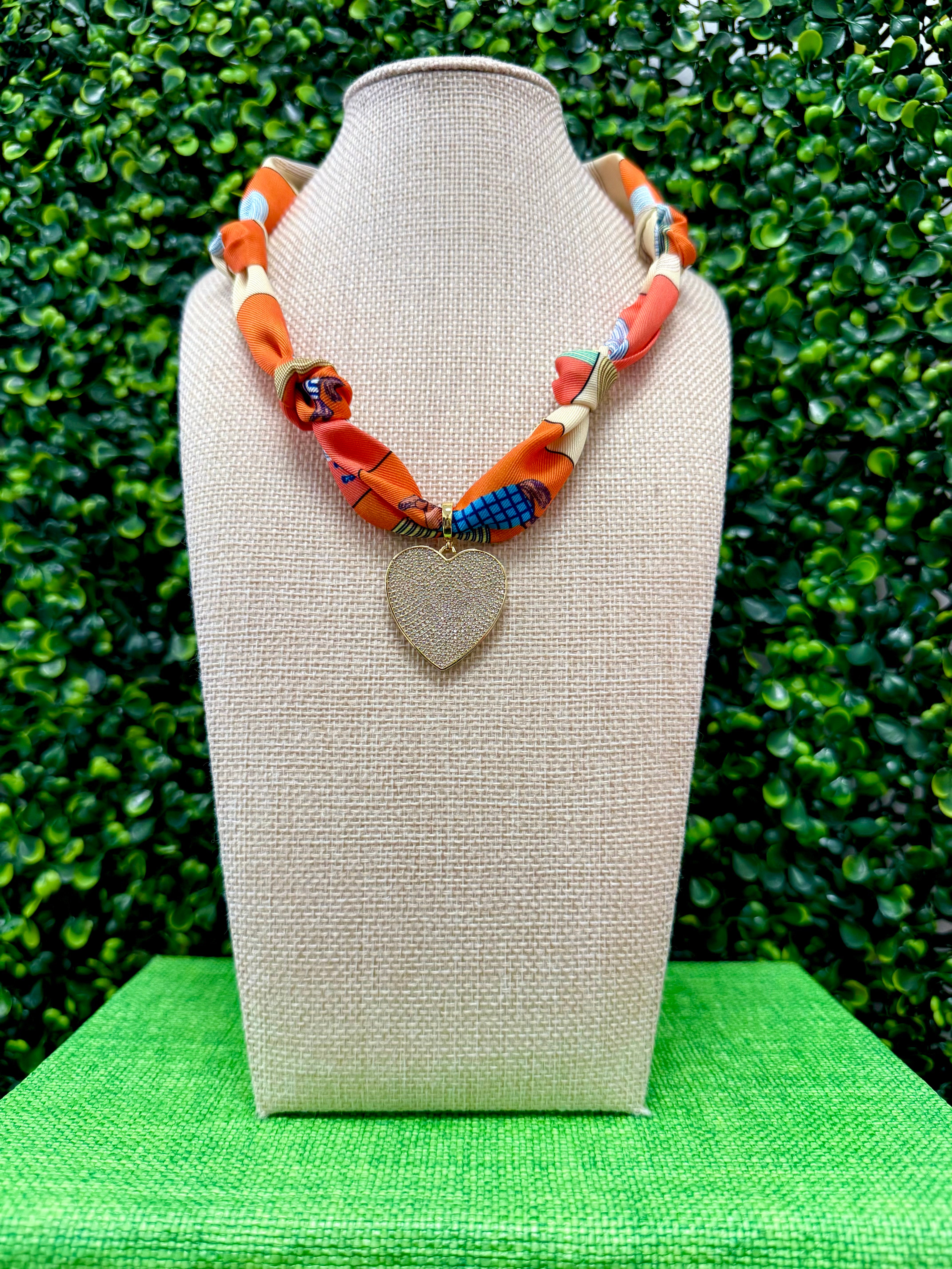 Sunset Spark Scarf Necklace