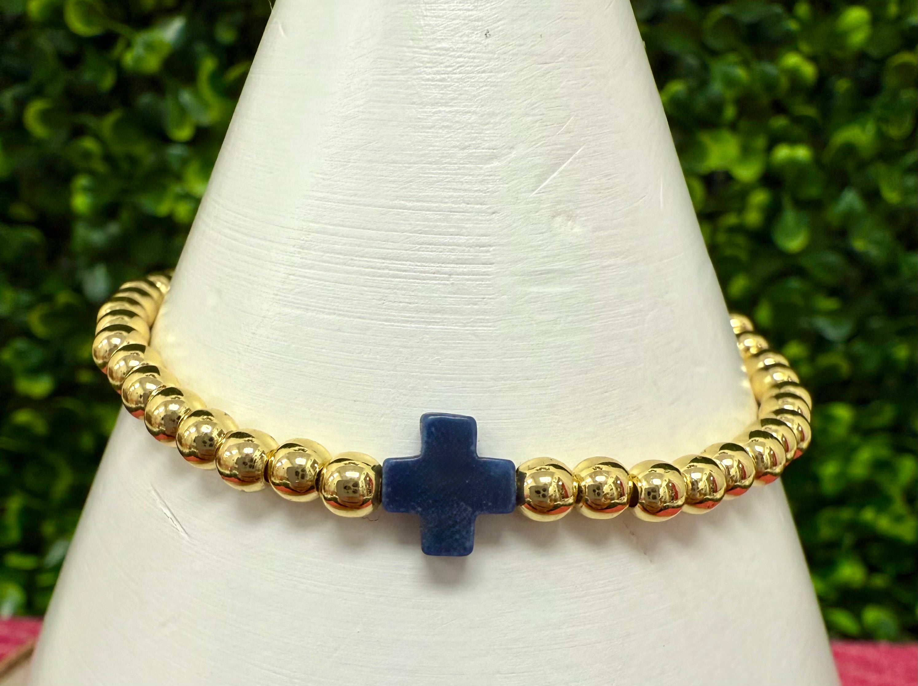 Color Cross Bracelet (18K GP)