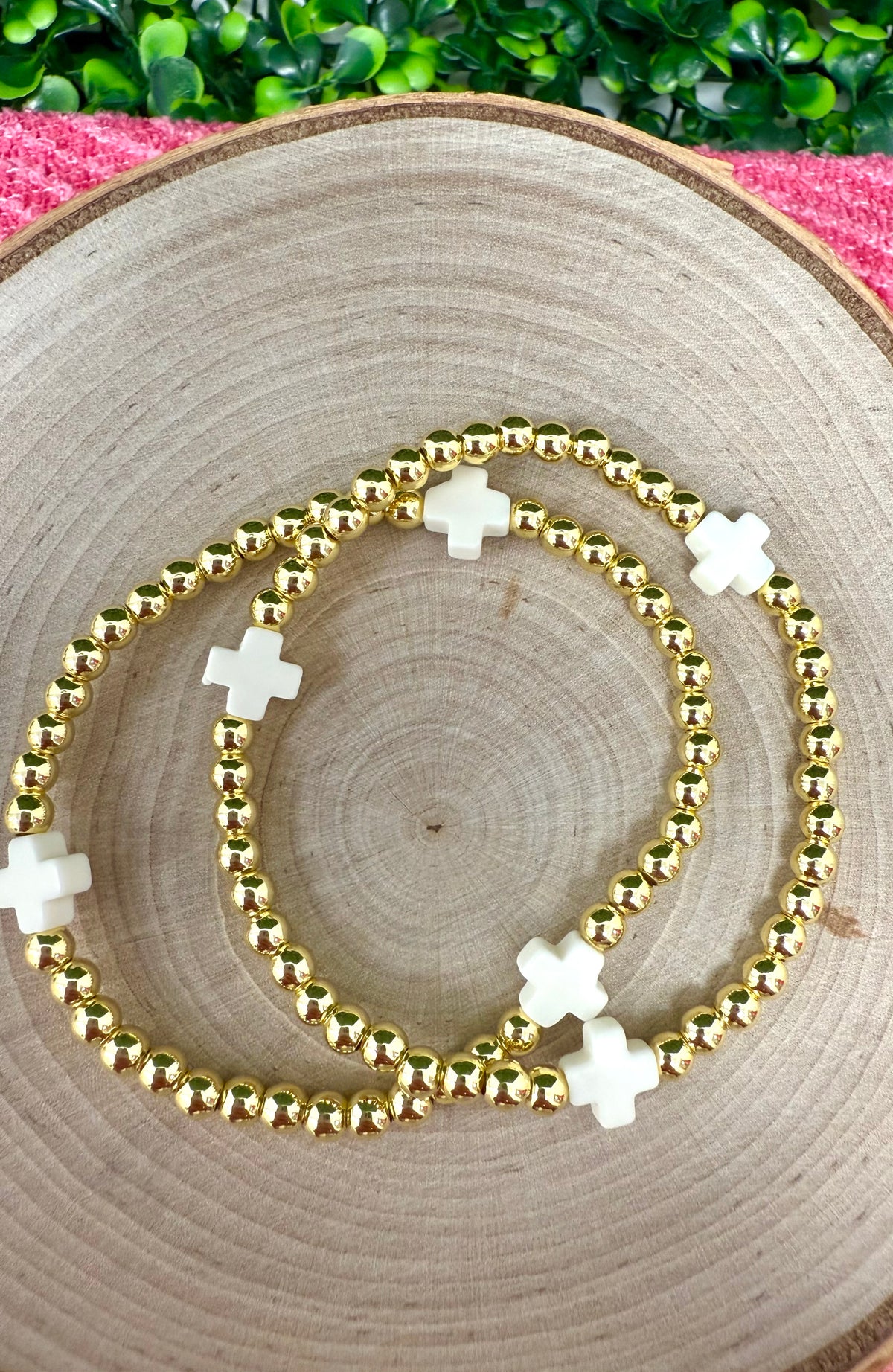 Color Cross Bracelet (Gold Dipped)