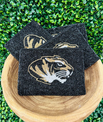 Mizzou Tiger Beaded Pouch