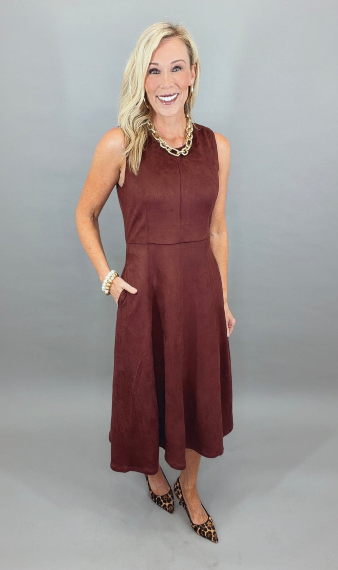 Suede to Order Dress (garnet)