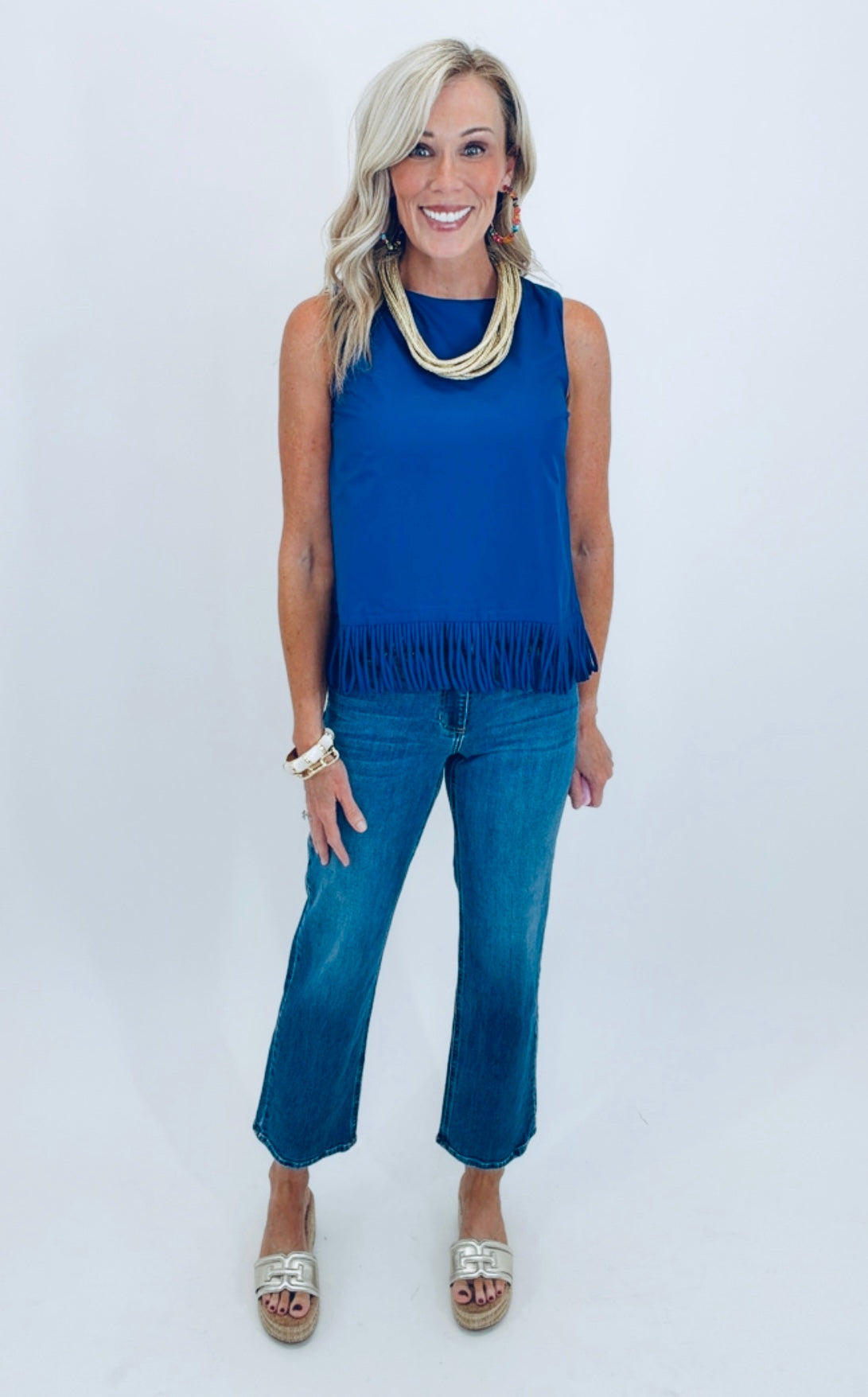 Fringe Benefits Top (blue)