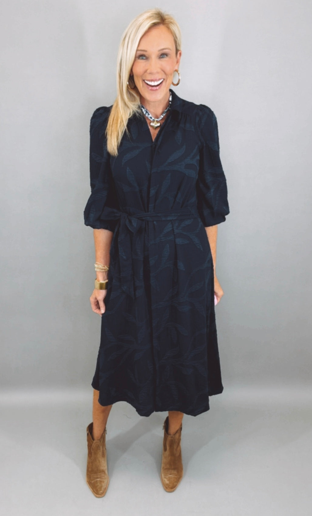 Midnight Botanica Dress