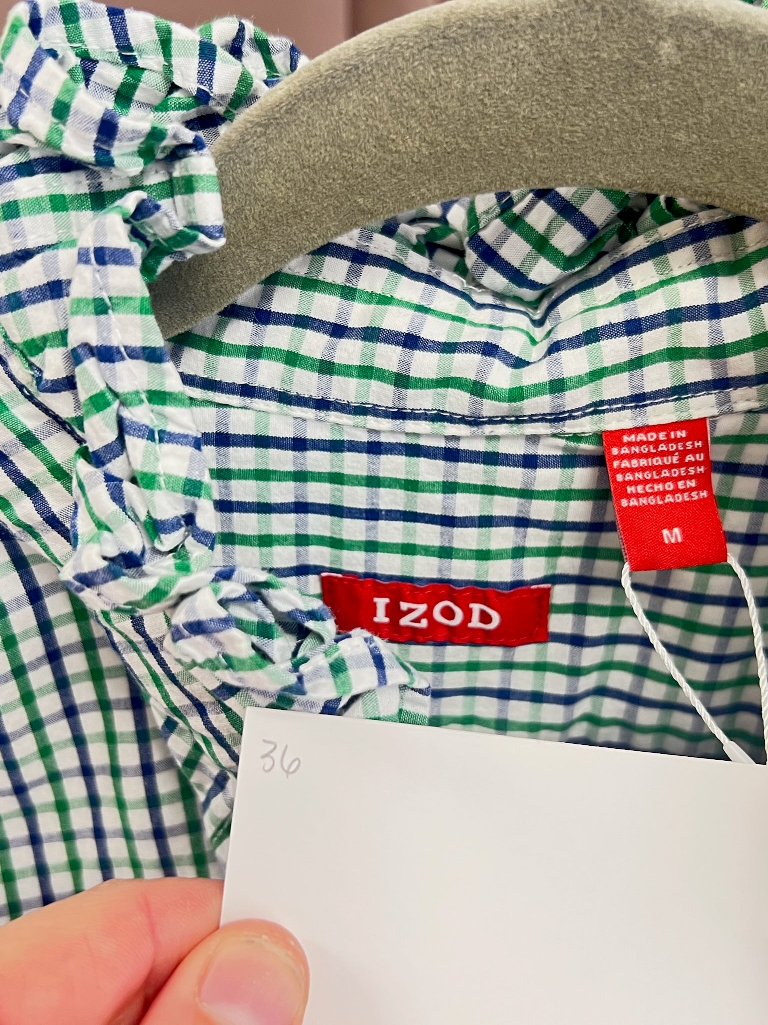 Second Story Shirt (Izod/GrBlChk/M)