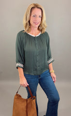 Sutton Blouse (forest green)