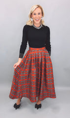 Tartan Tidings Skirt (red)
