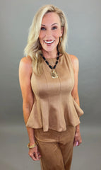 Suede Couture Top (camel)