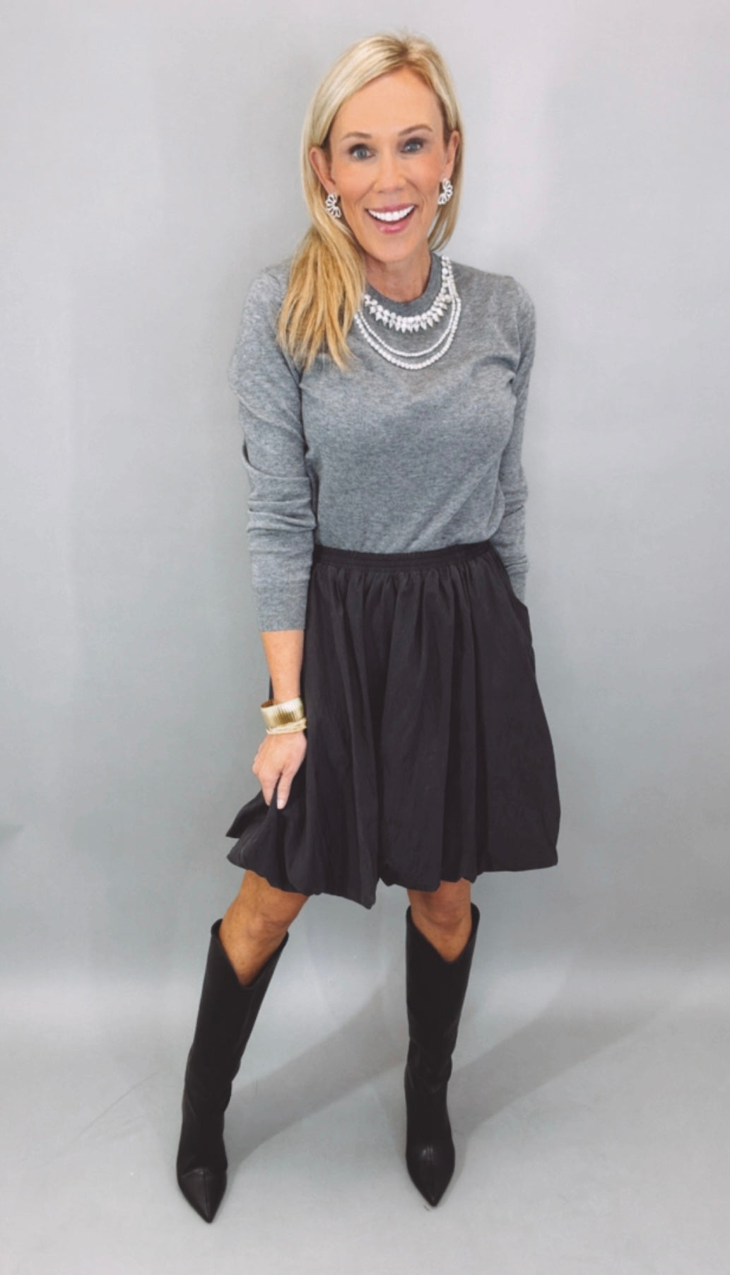 Luxe Gem Sweater (grey)