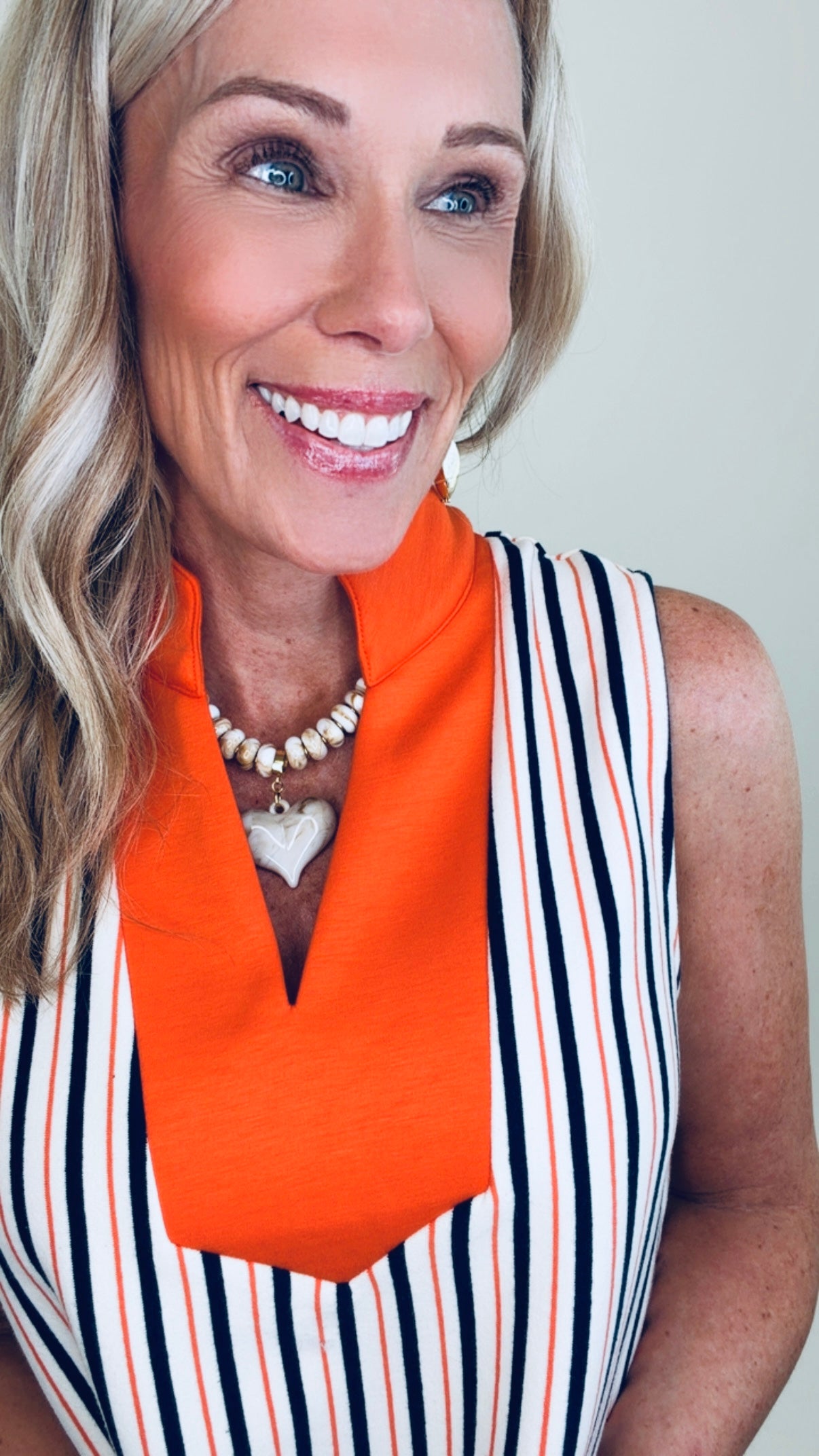 Downtown Stripe Top (orange)