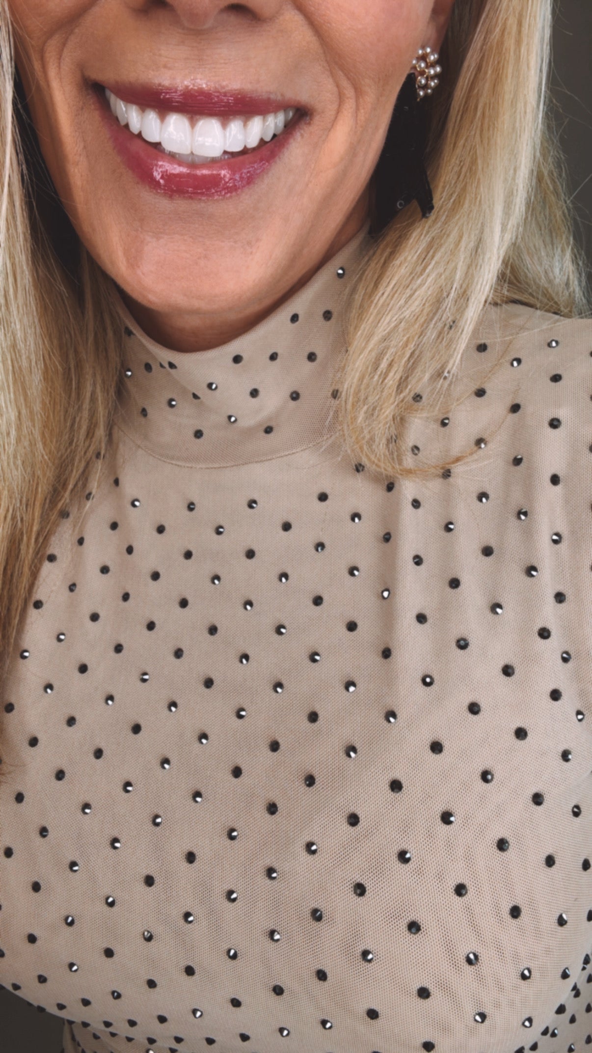 Juliette Dot Top (light beige)