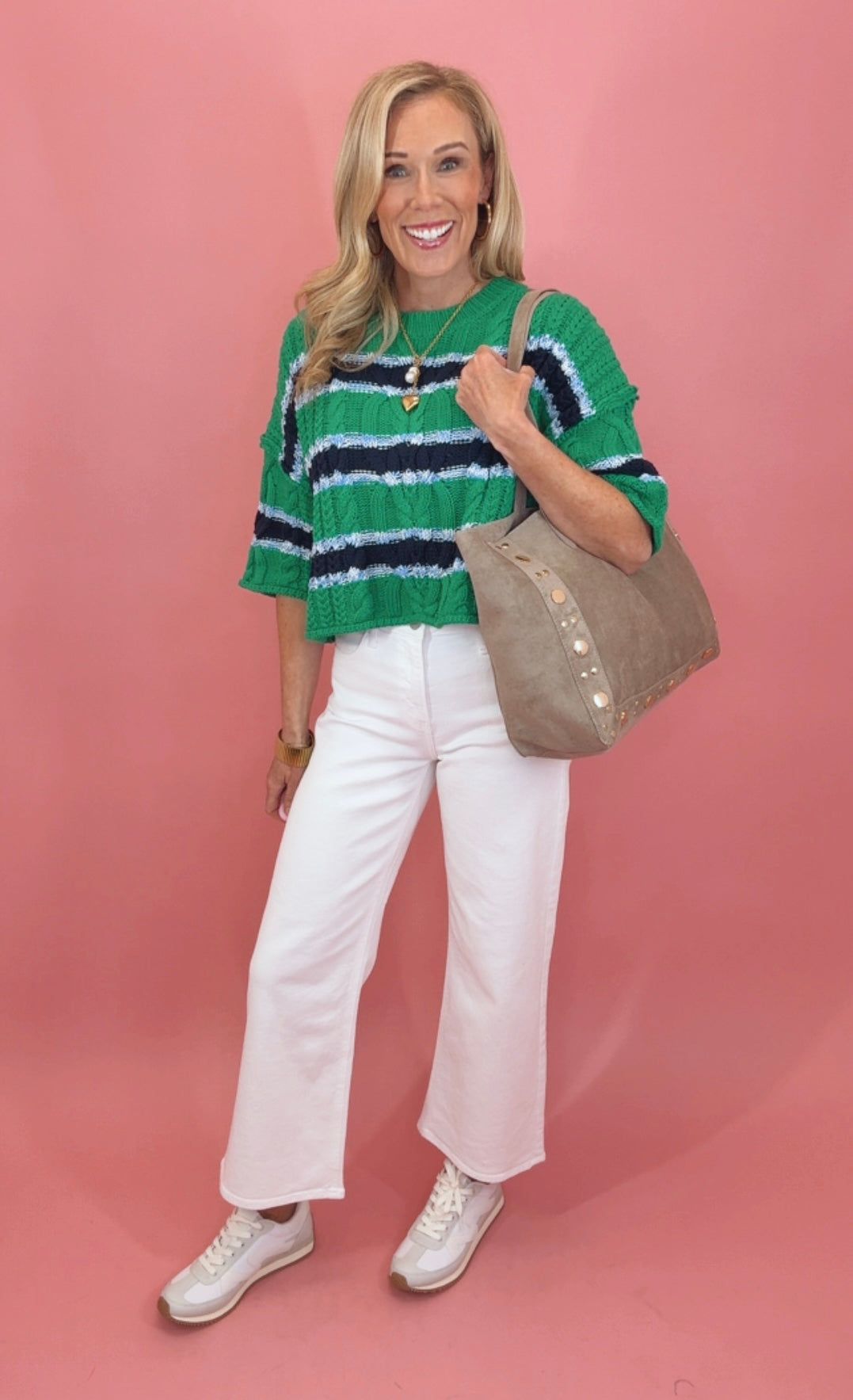 Classic Coast Stripe Sweater (green)