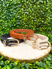 Skinny Horsebit Belt