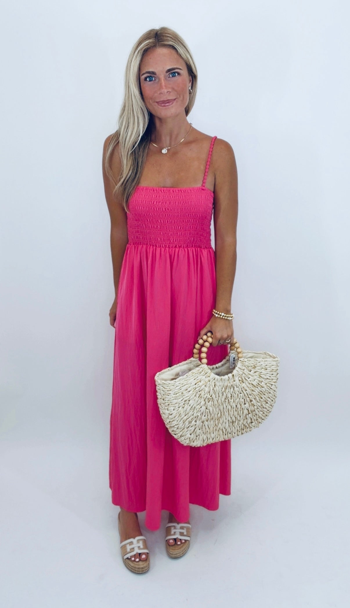 Weekend Wander Dress (hot pink)