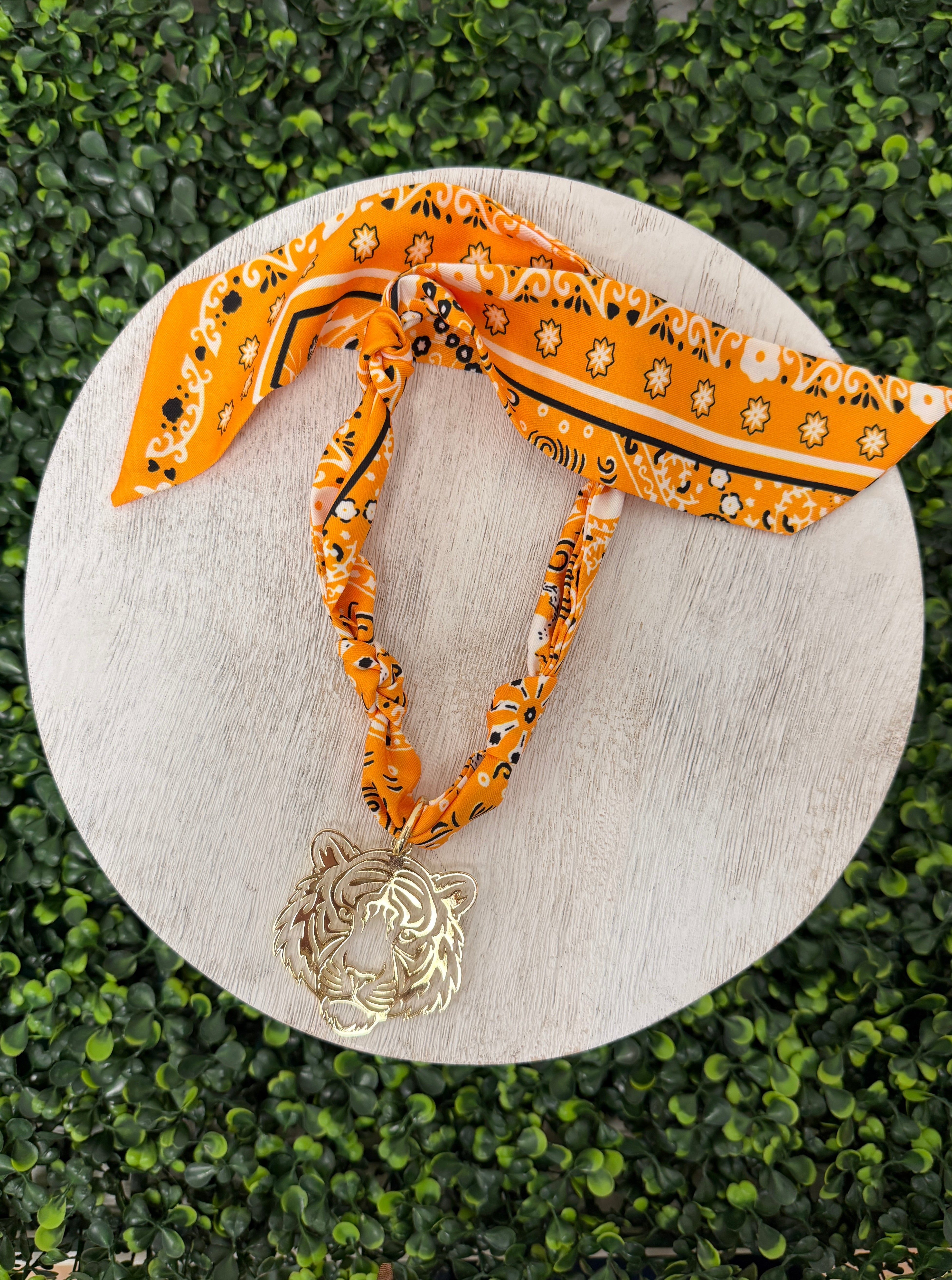 Tiger Time Scarf Necklace