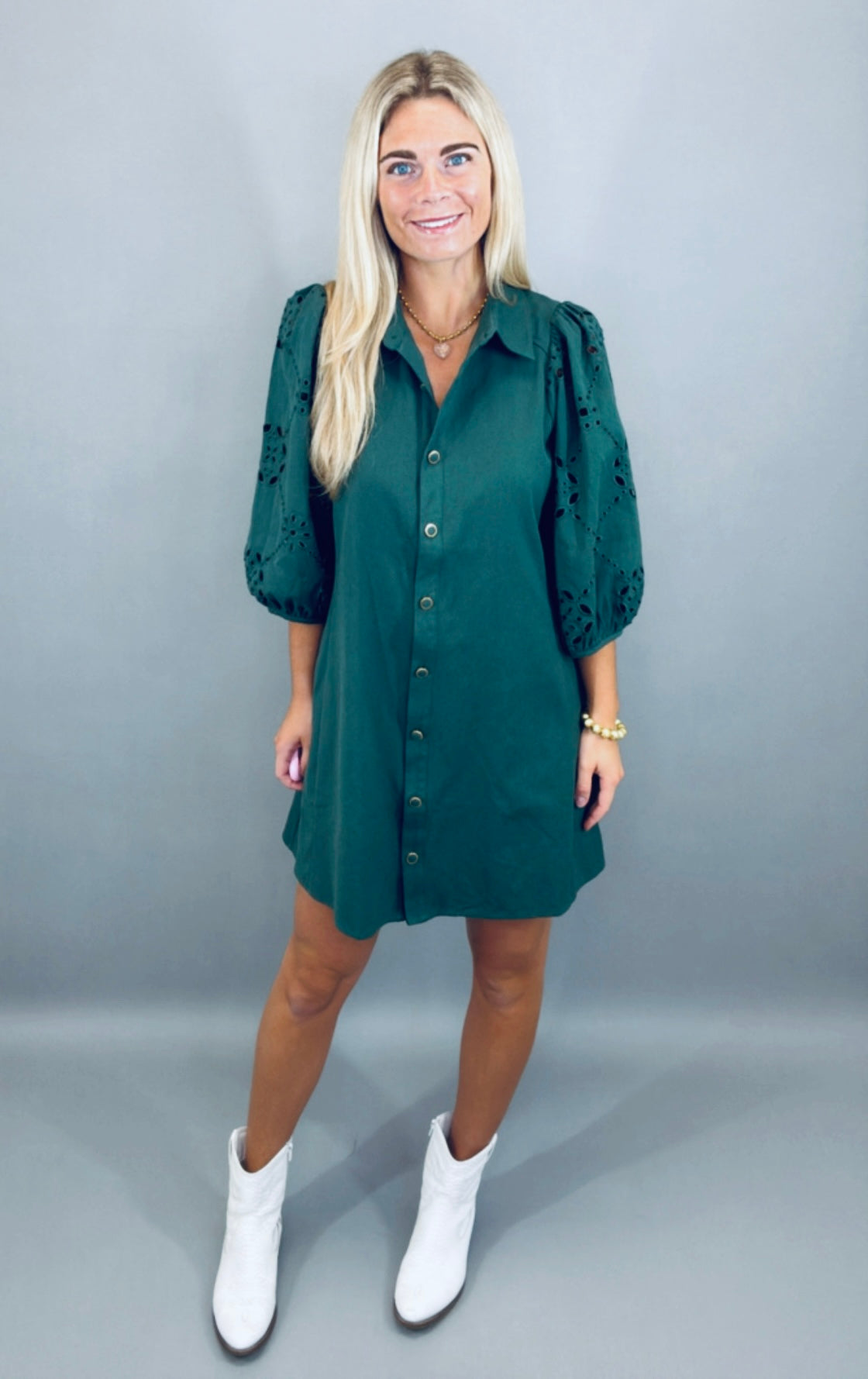 Buttoned-Up Babe Dress