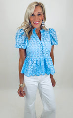 Charm Theory Top (blue)