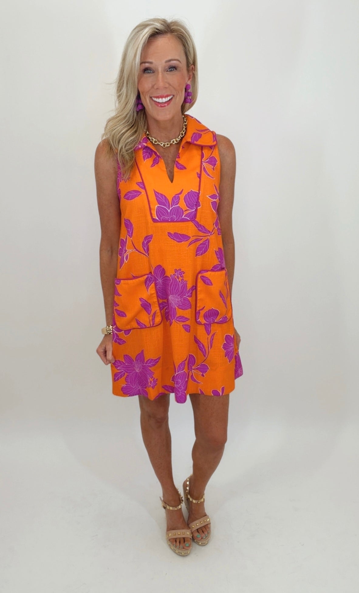 Social Hour Dress (orange)