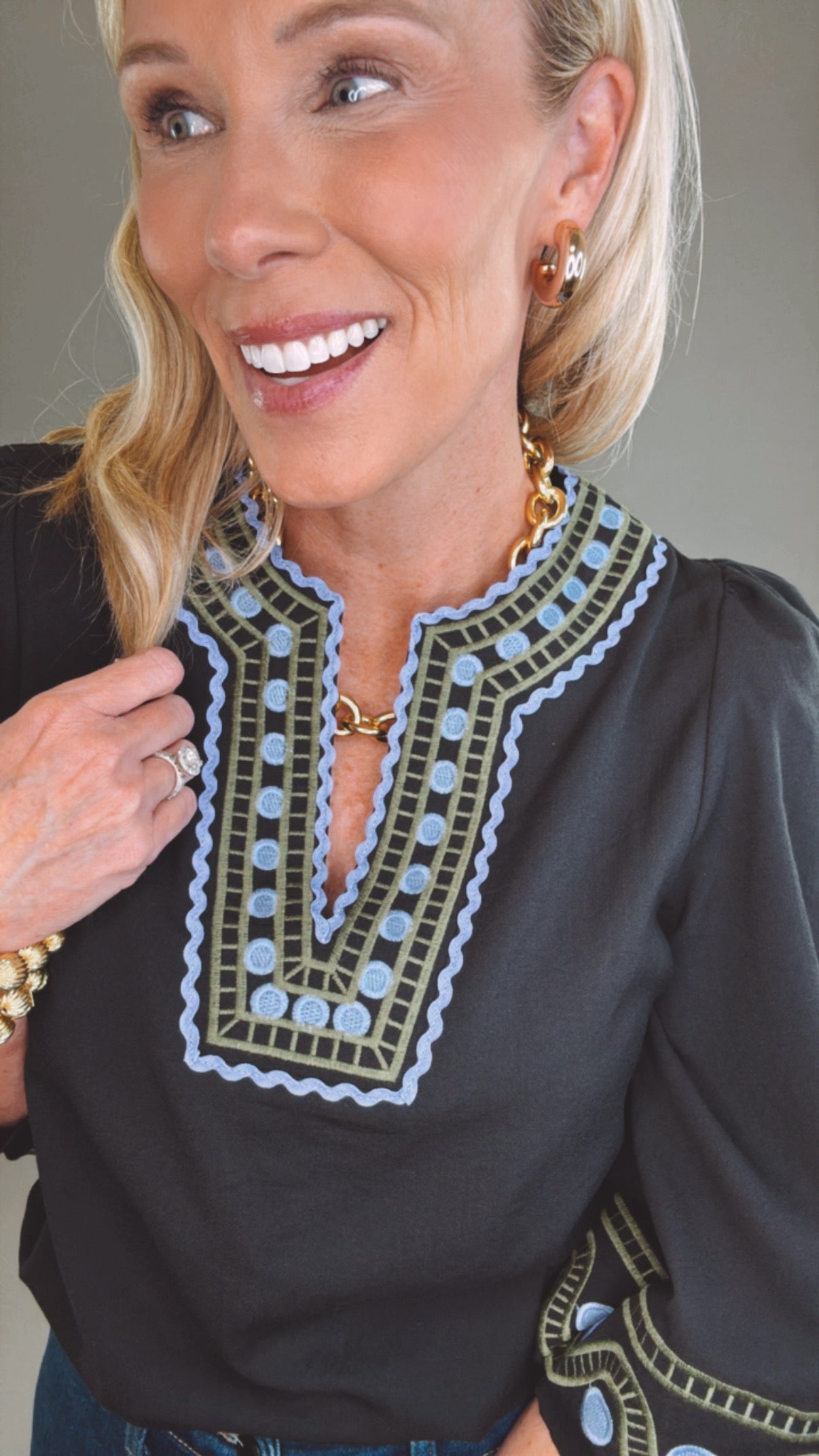 Canyon Bloom Top (black)
